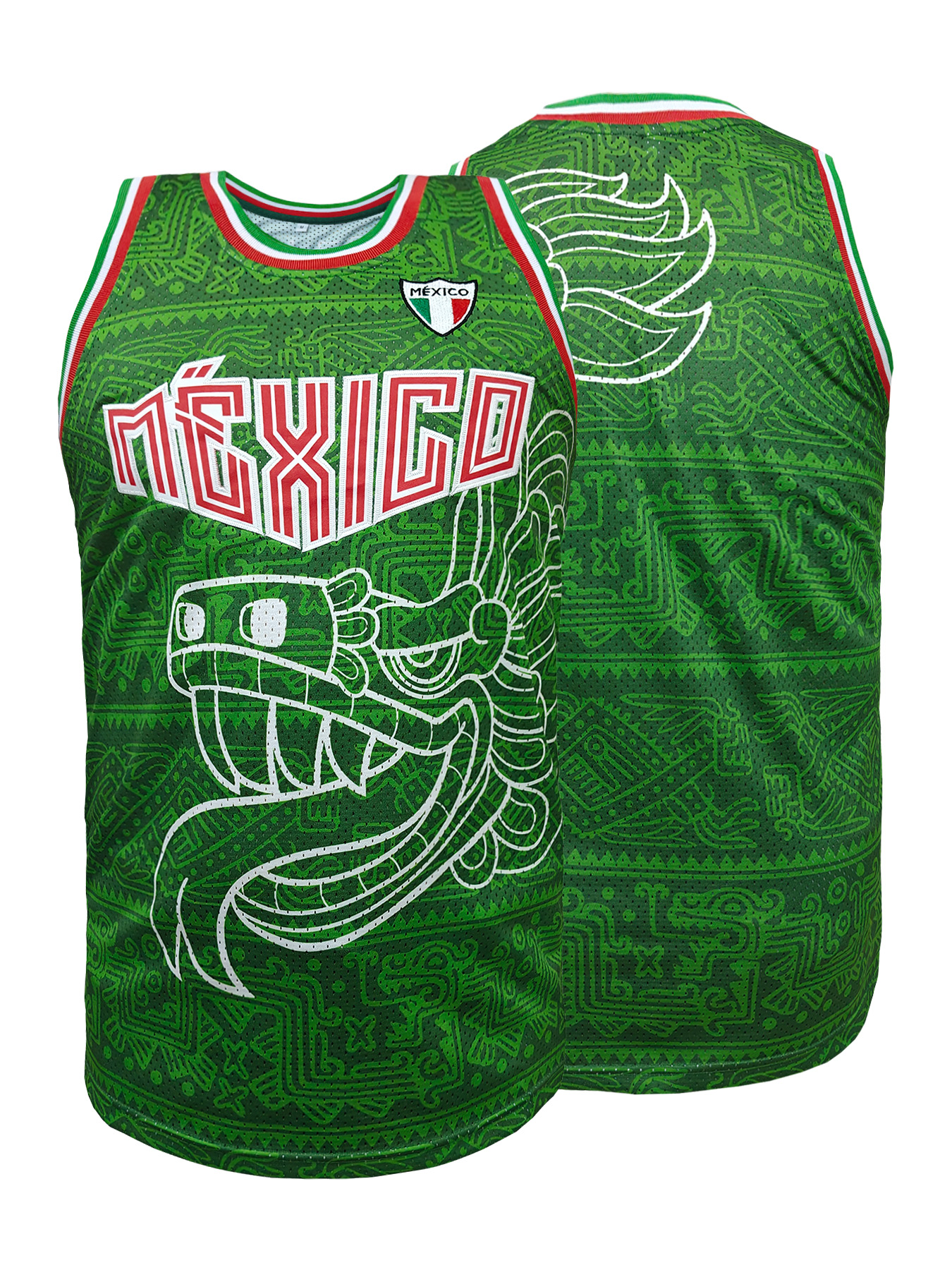 Sleeveless Undershirt - Mexico Embroidered Basketball Jersey Men Women