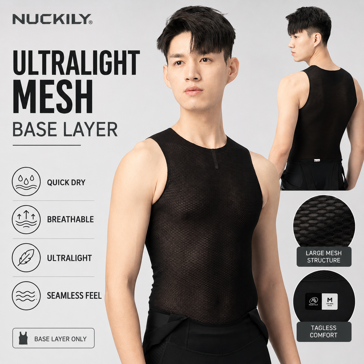 NUCKILY Men Cycling Base Layer - đánh giá và giá Sleeveless Undershirt