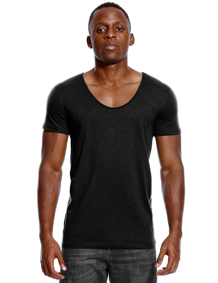 Scoop Neck T Shirt for Men Low - đánh giá và giá Undershirt Crew Neck