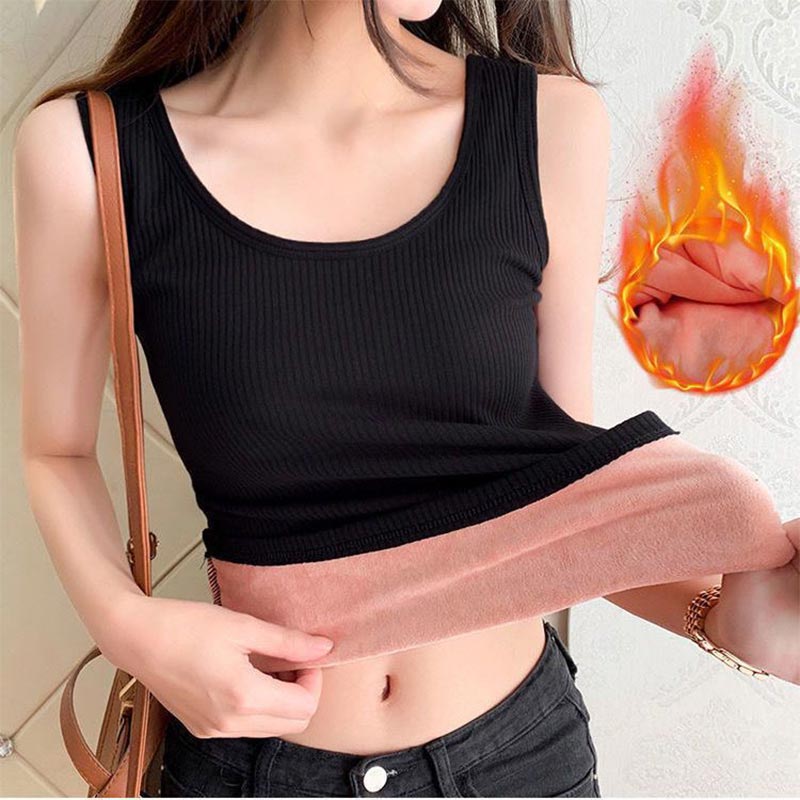Thermal Vest Women Sexy Winter - đánh giá và giá Undershirt Crew Neck
