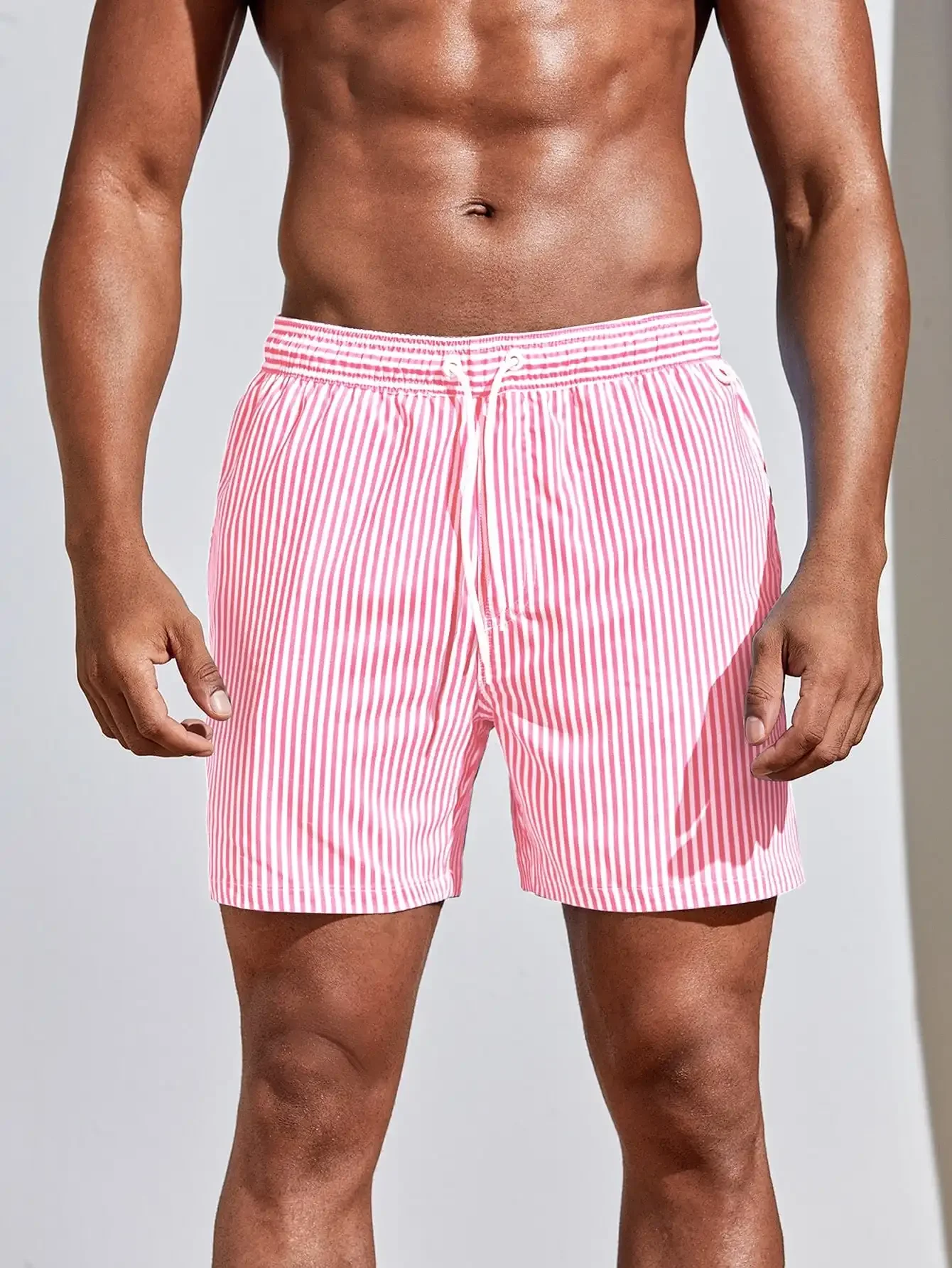 Men Vertical Striped Drawstrin - đánh giá và giá Bamboo Fiber Trunk