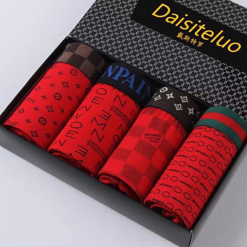 4pcs / Mens Underwear Shorts B - đánh giá và giá Boxer Brief Pack Cotton