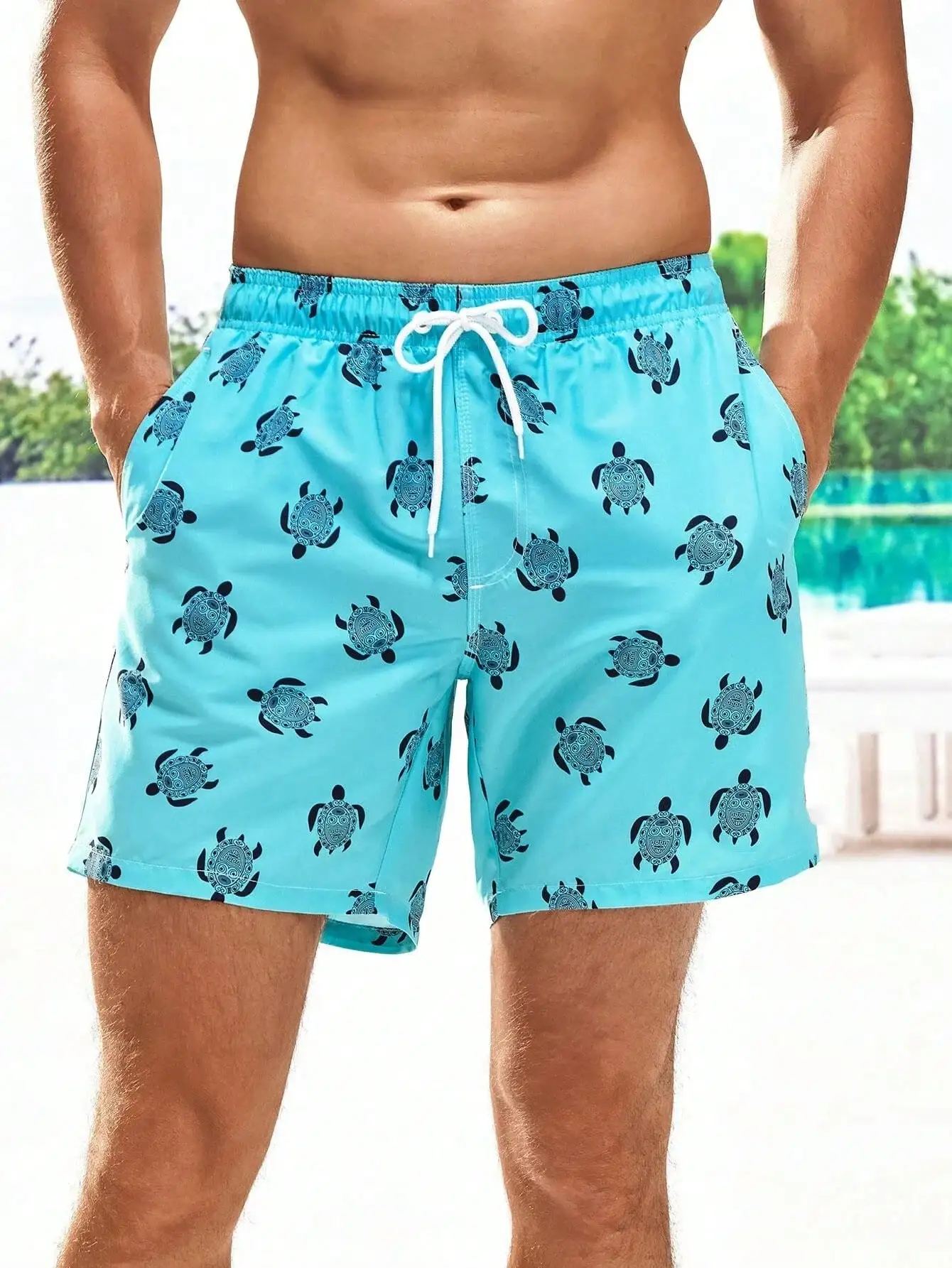 Men's Beach Shorts Summer Fash - đánh giá và giá Bamboo Fiber Trunk
