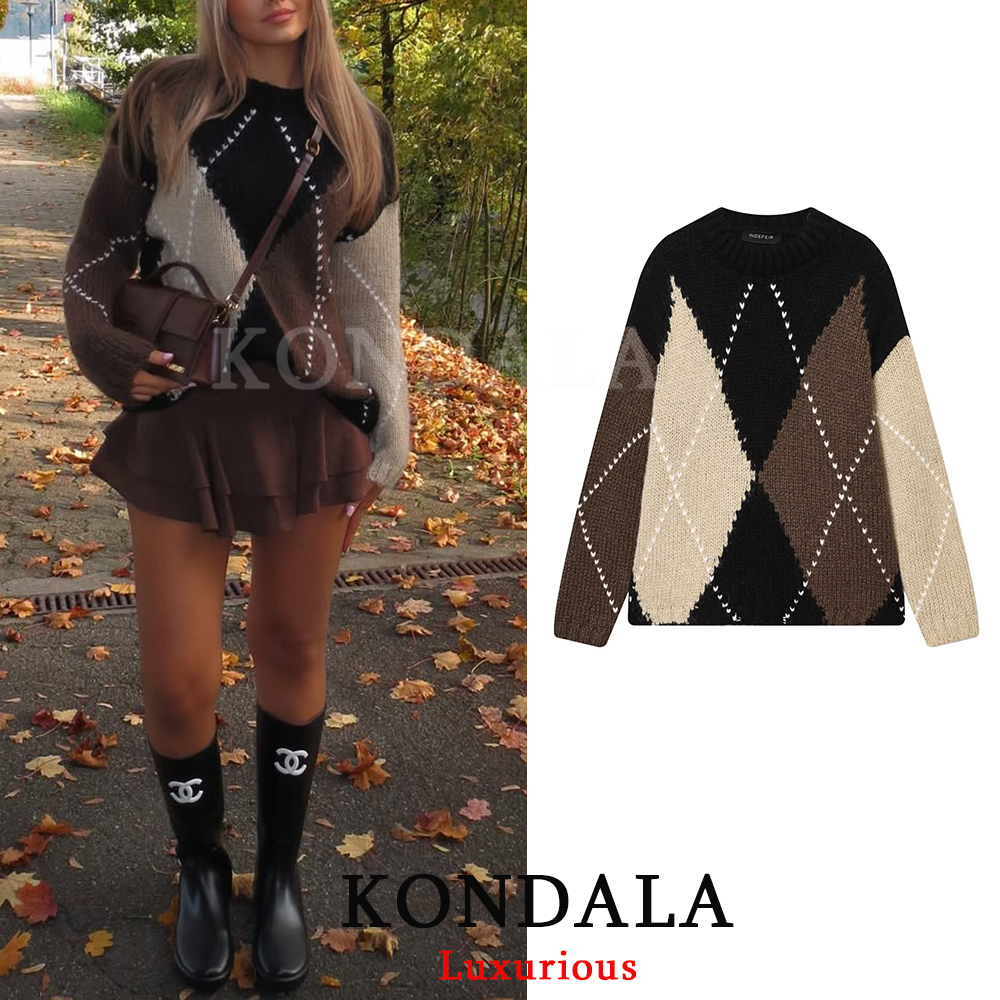 KONDALA Vintage Plaid Knit Swe - đánh giá và giá Thermal Long John