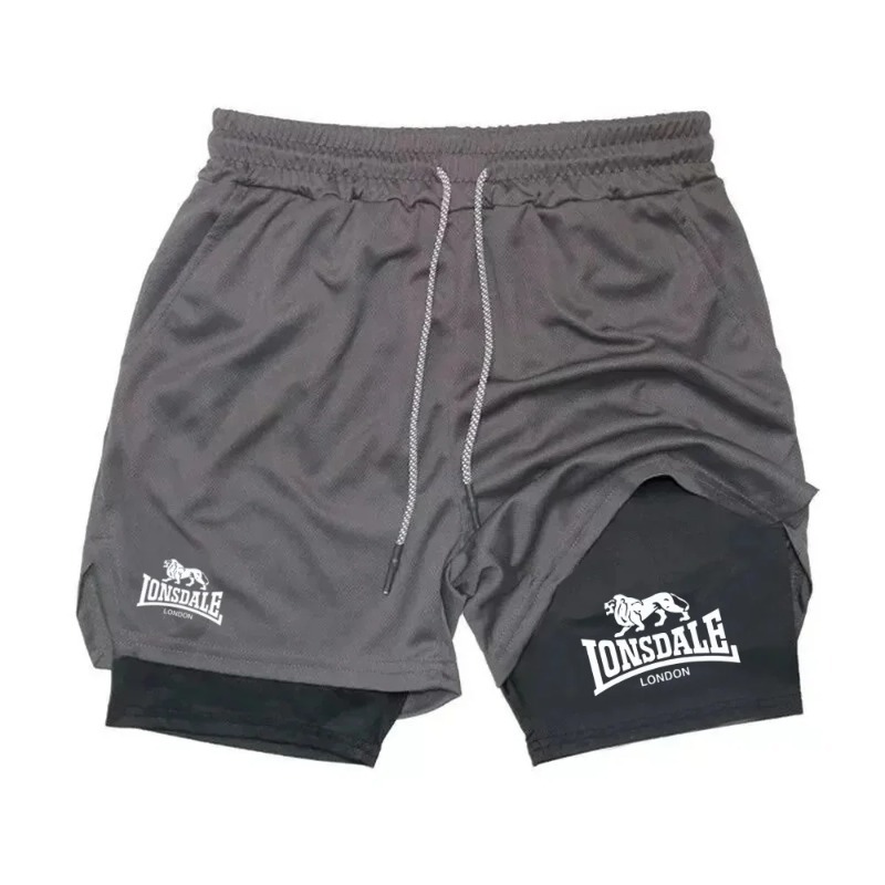 2in1 Running Shorts for Men Gy - đánh giá và giá Compression Shorts Athletes