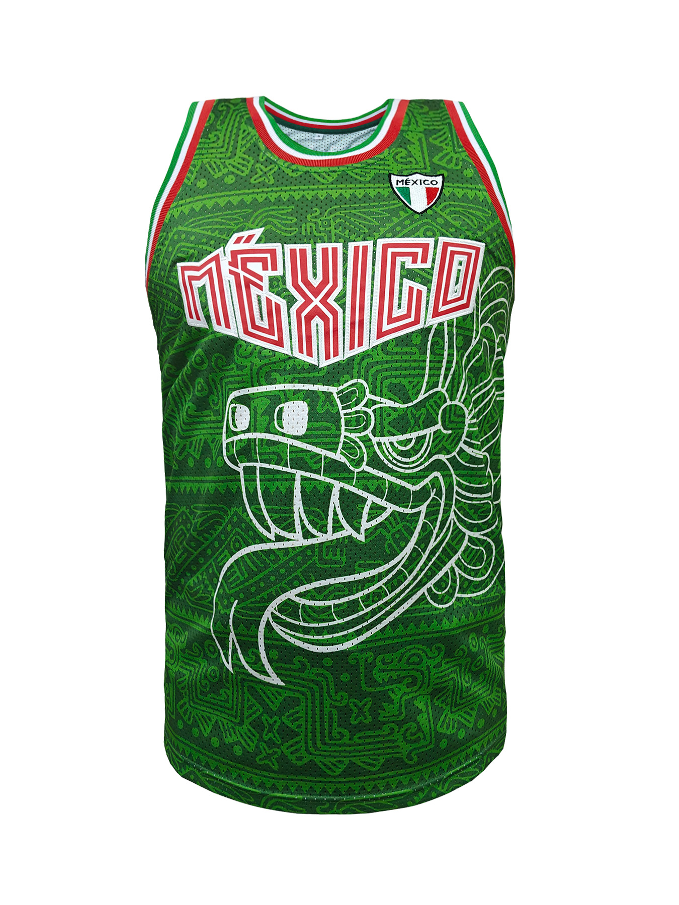 Mexico Embroidered Basketball  - đánh giá và giá Sleeveless Undershirt