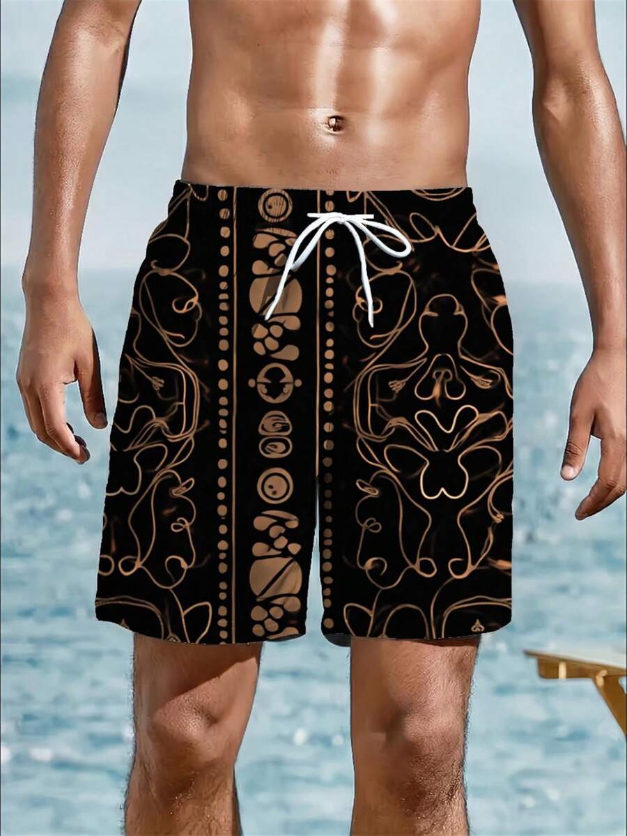 Mens Abstract Geometric Print  - đánh giá và giá Trunk Breathable Men